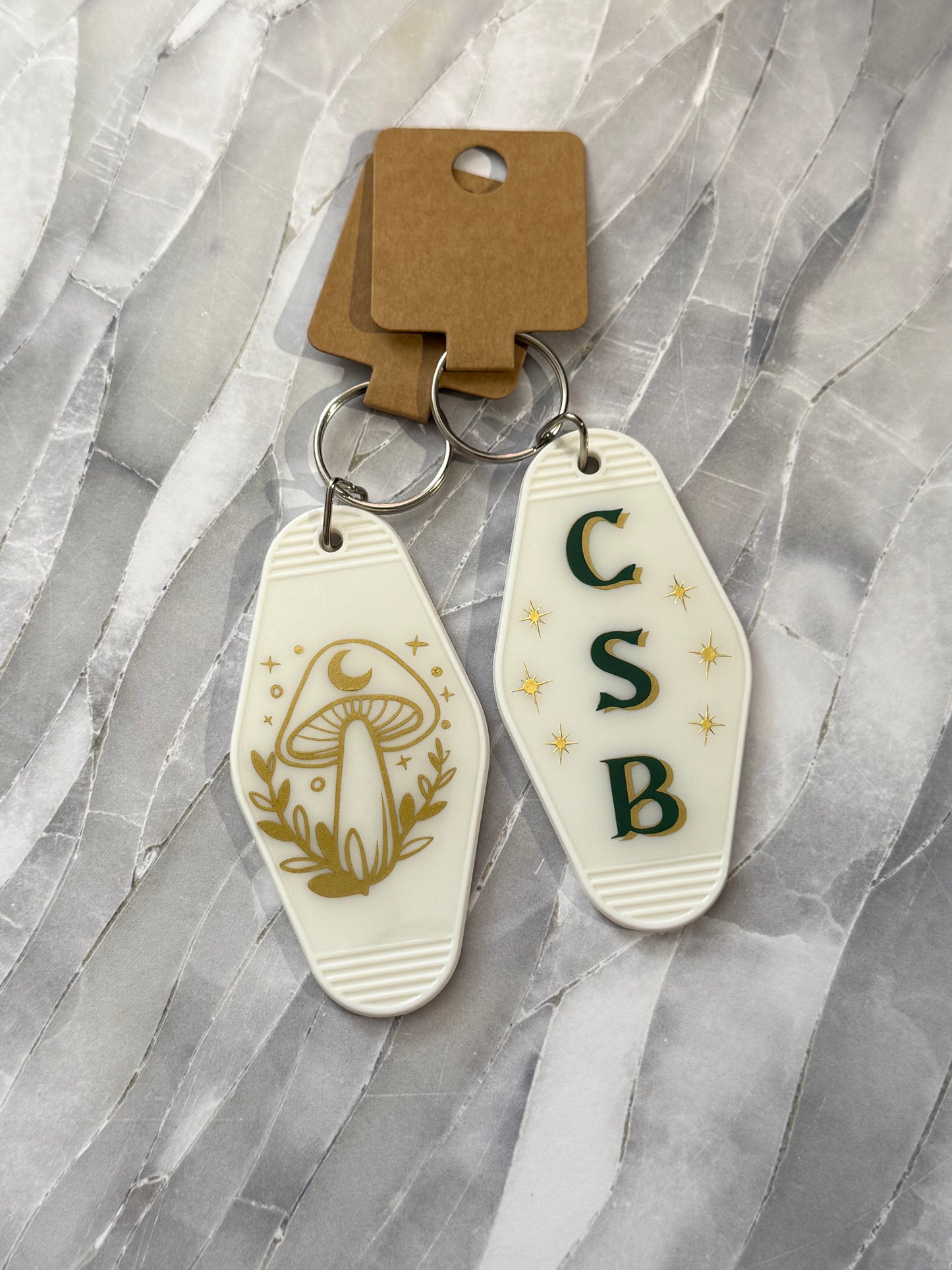 CSB Initial Motel Keychain