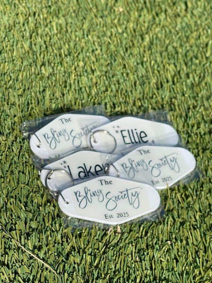 Custom Motel Keychain